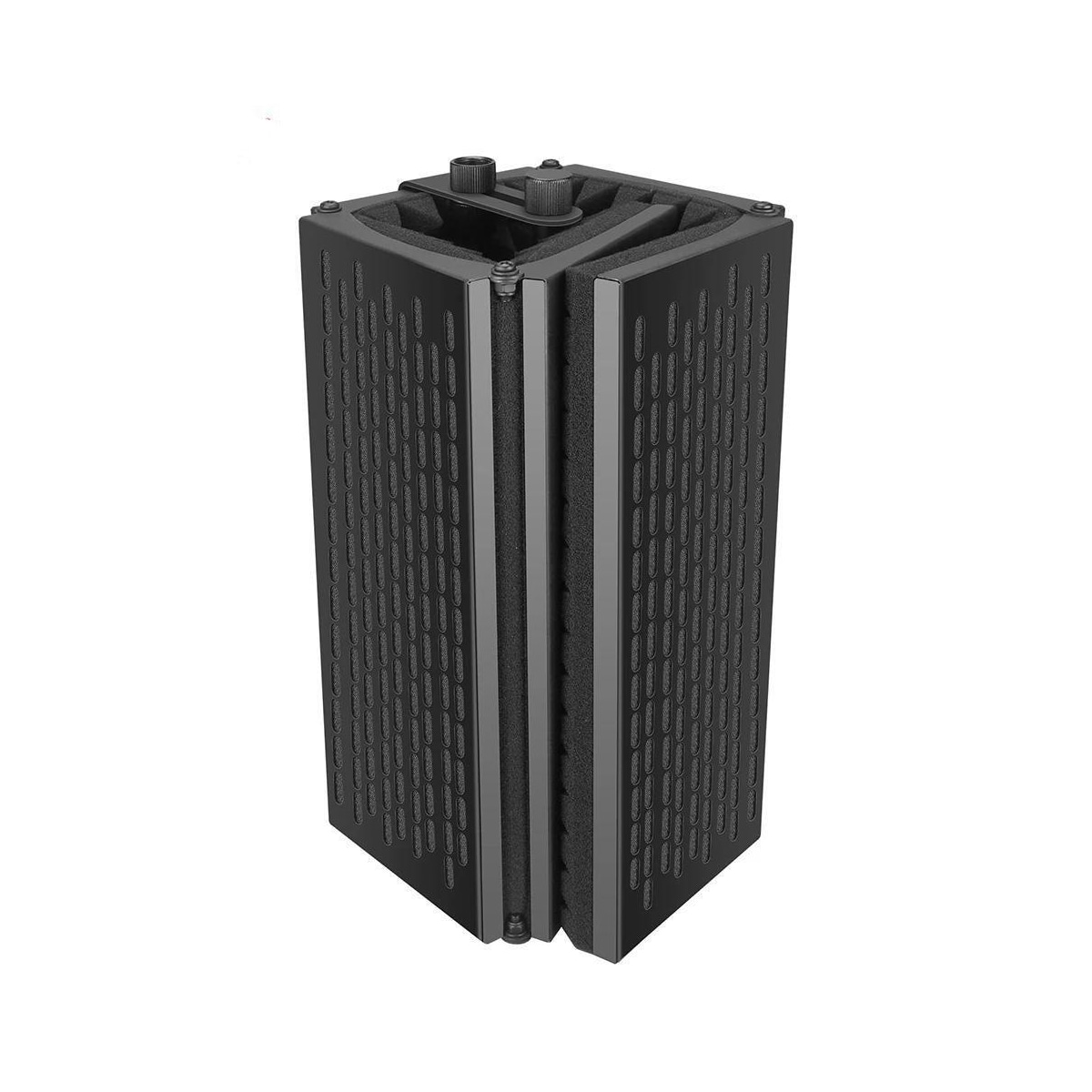 Mikrofonskjerm med 2 lag 5-vegg Akustiske filtre Sammenleggbar 59x28x4cm Akustisk skjerm Lyddemper for mikrofoner refleksjonsfilter
