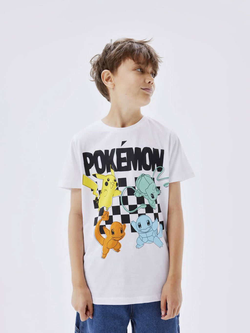 NAME IT T-shirt NKMJULIN met printopdruk wit