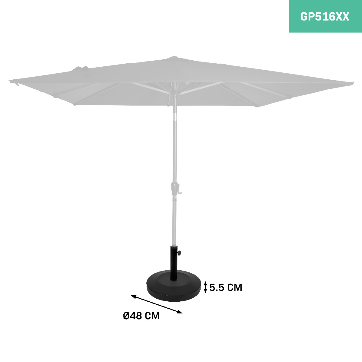 VONROC 25 kg ronde parasolvoet