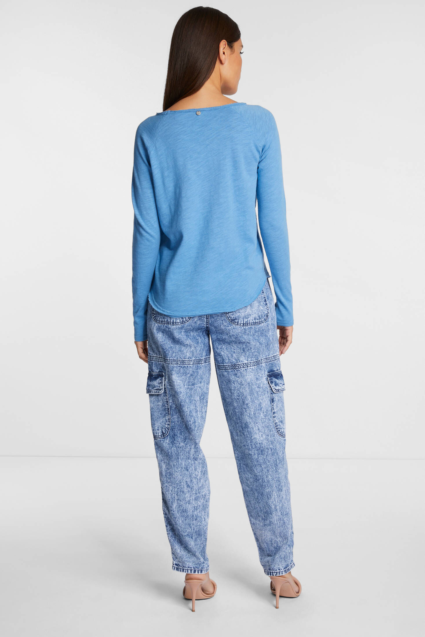 Rich & Royal| Damen Longsleeve aus Slub-Jersey