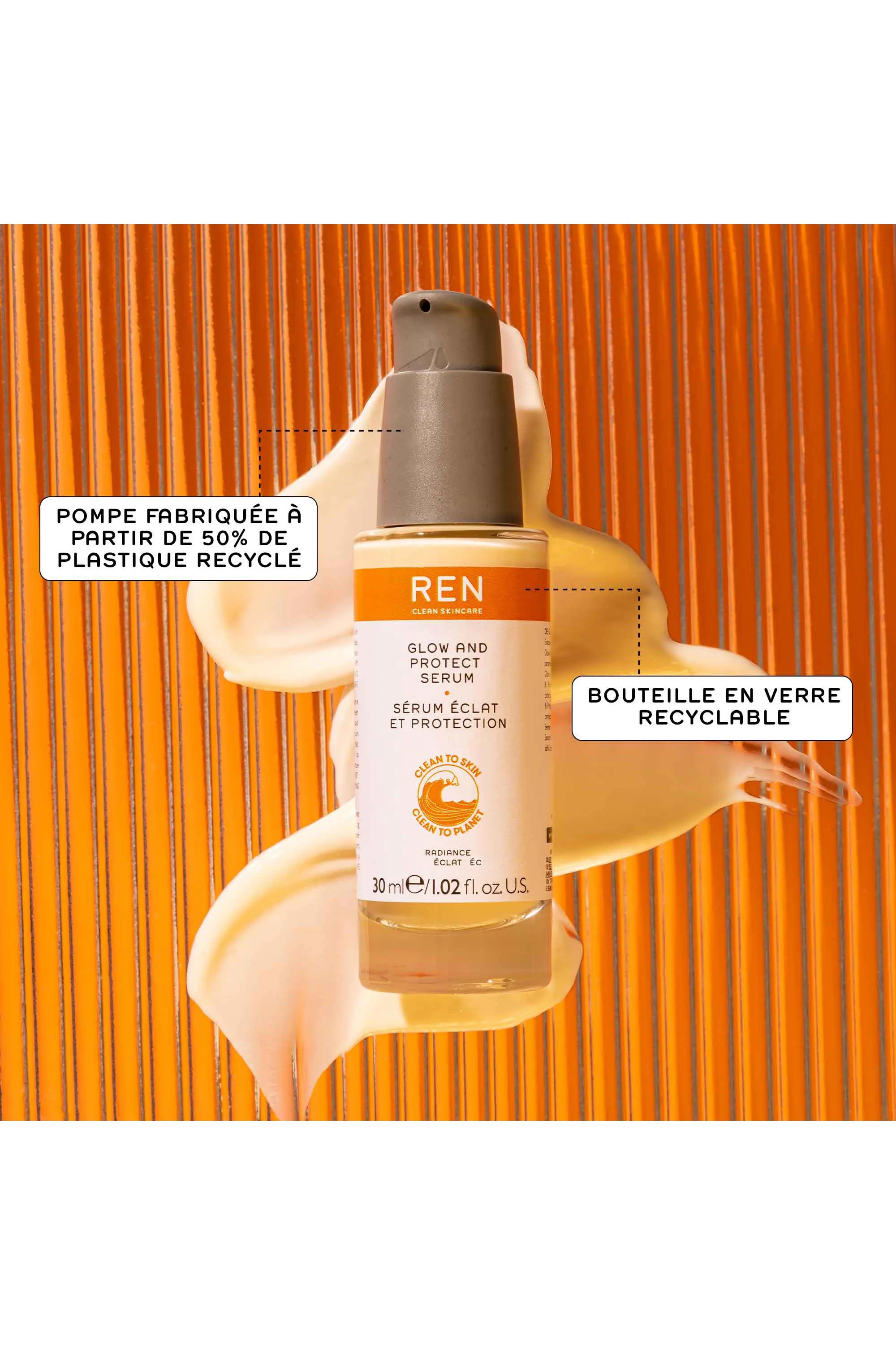 REN Serum à la vitamine C éclat & protection Radiance-30 ml