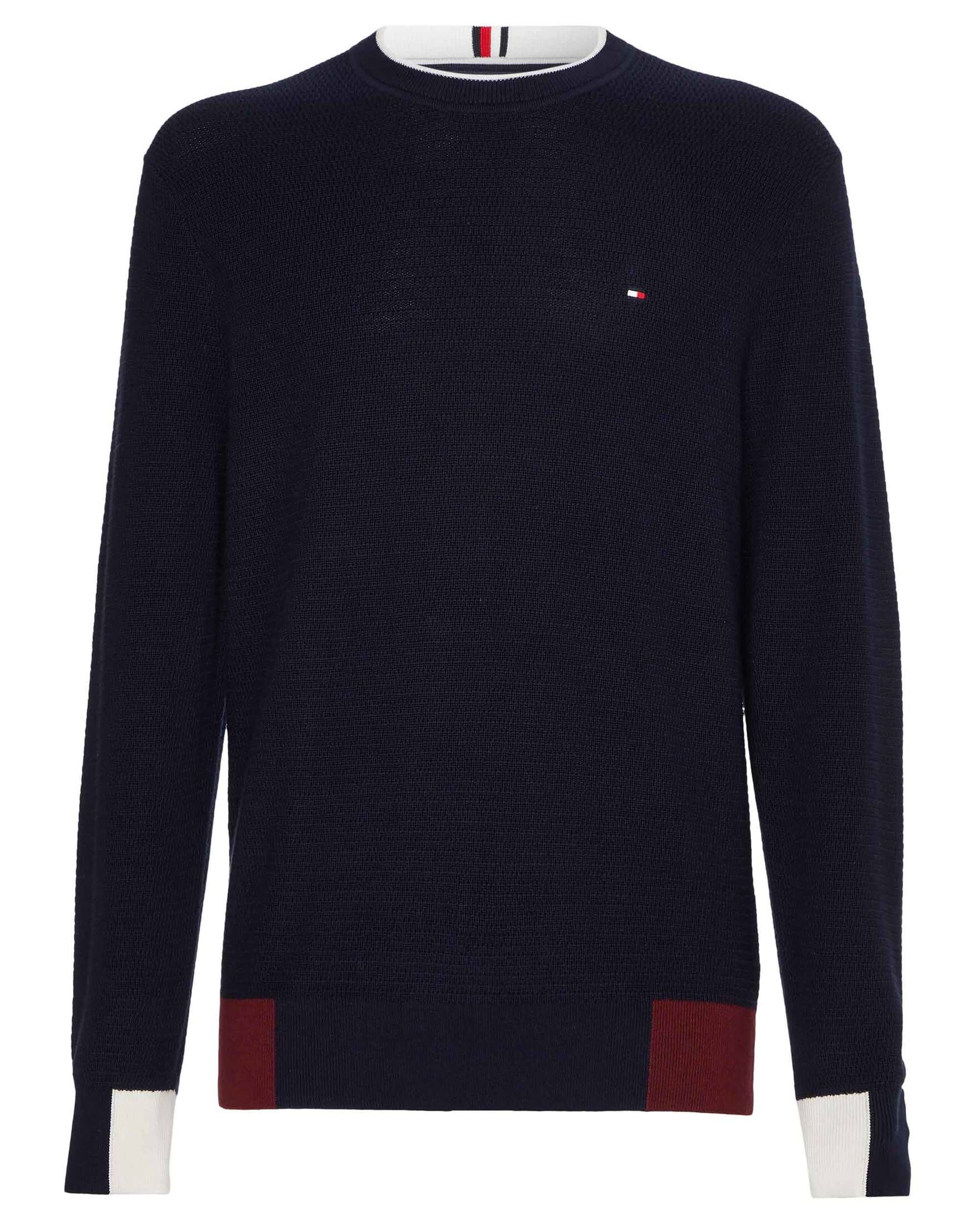 Tommy Hilfiger| Herren Strickpullover RWB BLOCK PLACEMENT Regular Fit
