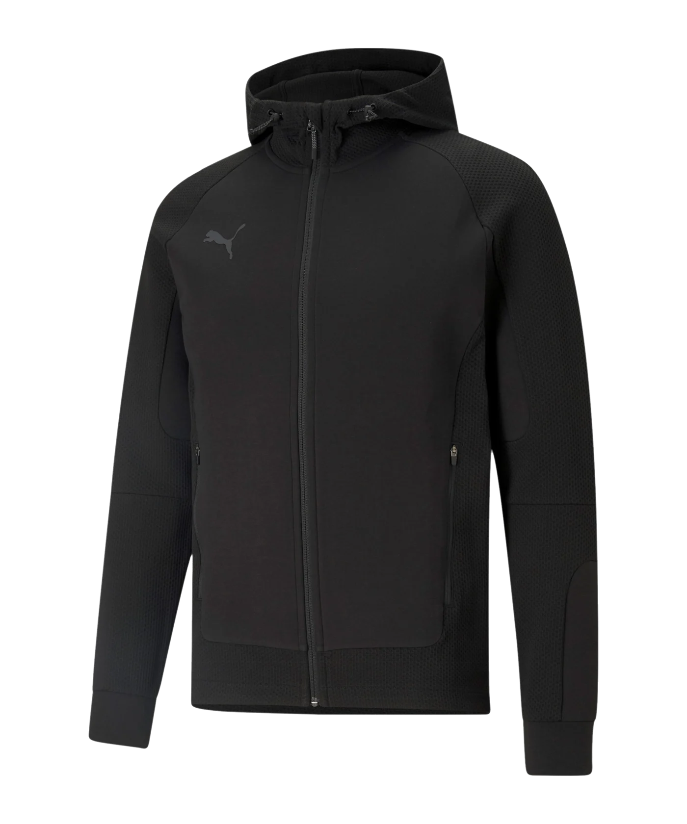 PUMA teamCUP Casuals Kapuzenjacke Schwarz F03