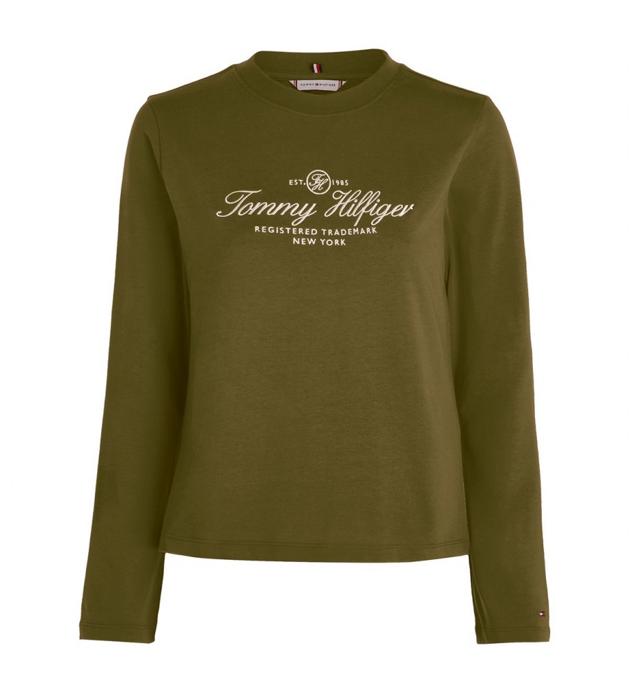 Camiseta verde Tommy Hilfiger com estampa 