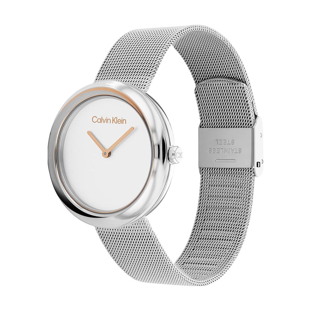 Montre Calvin Klein Twisted Bezel Blanc
