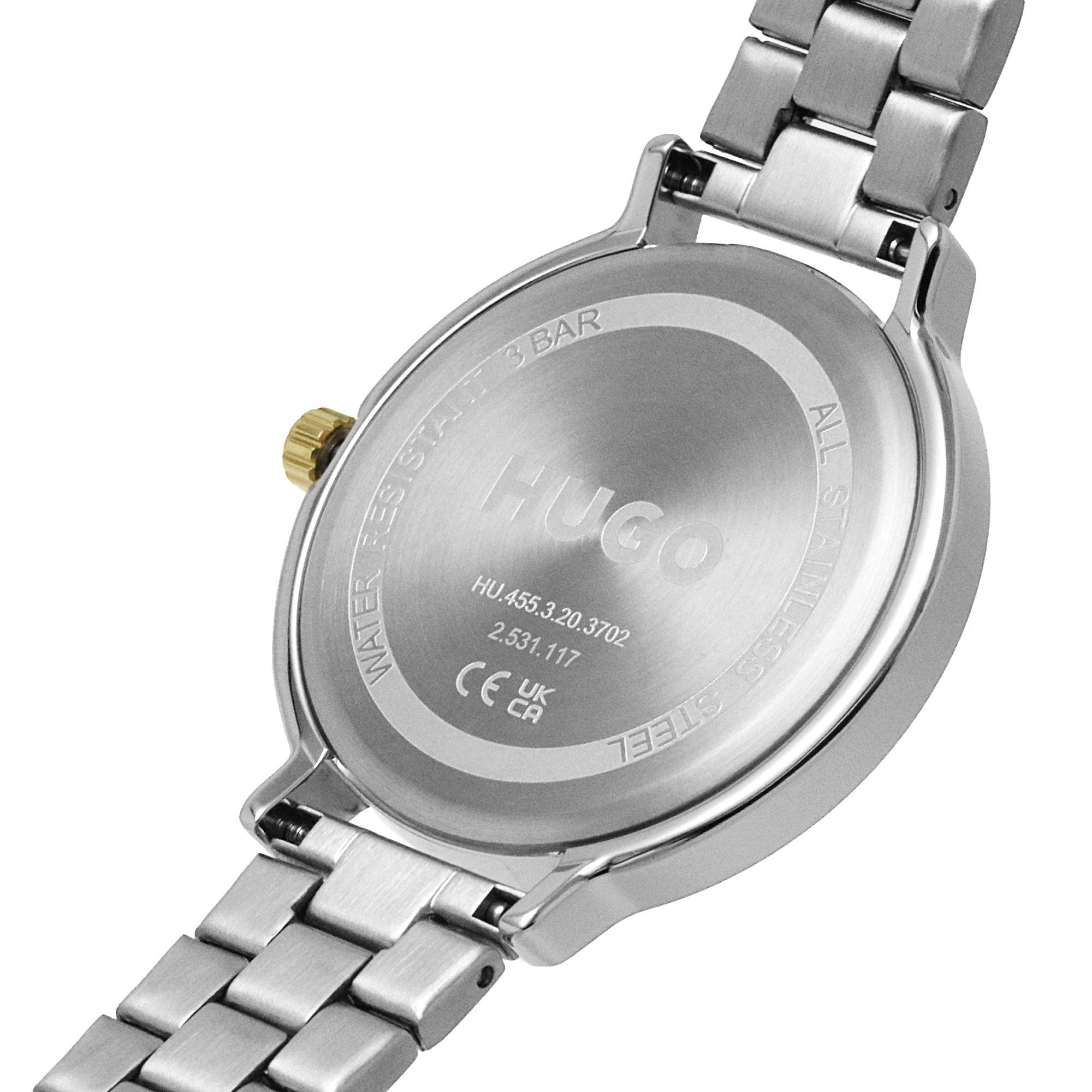 Hugo Edgy Two Tone Bracelet Watch Womens