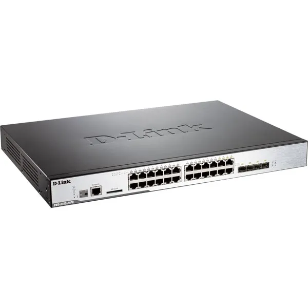 D-Link DWS 3160 - Switch - Administreret - 20 x 10/100/1000 (PoE)   4 x combo Gigabit SFP - monterbar på stativ - PoE