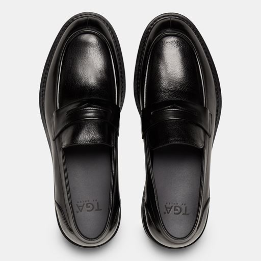 TGA 4300 Loafers, Black, 46