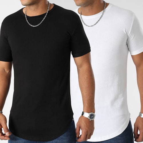 Lot De 2 Tee Shirts Oversize 0393 Noir Et Blanc