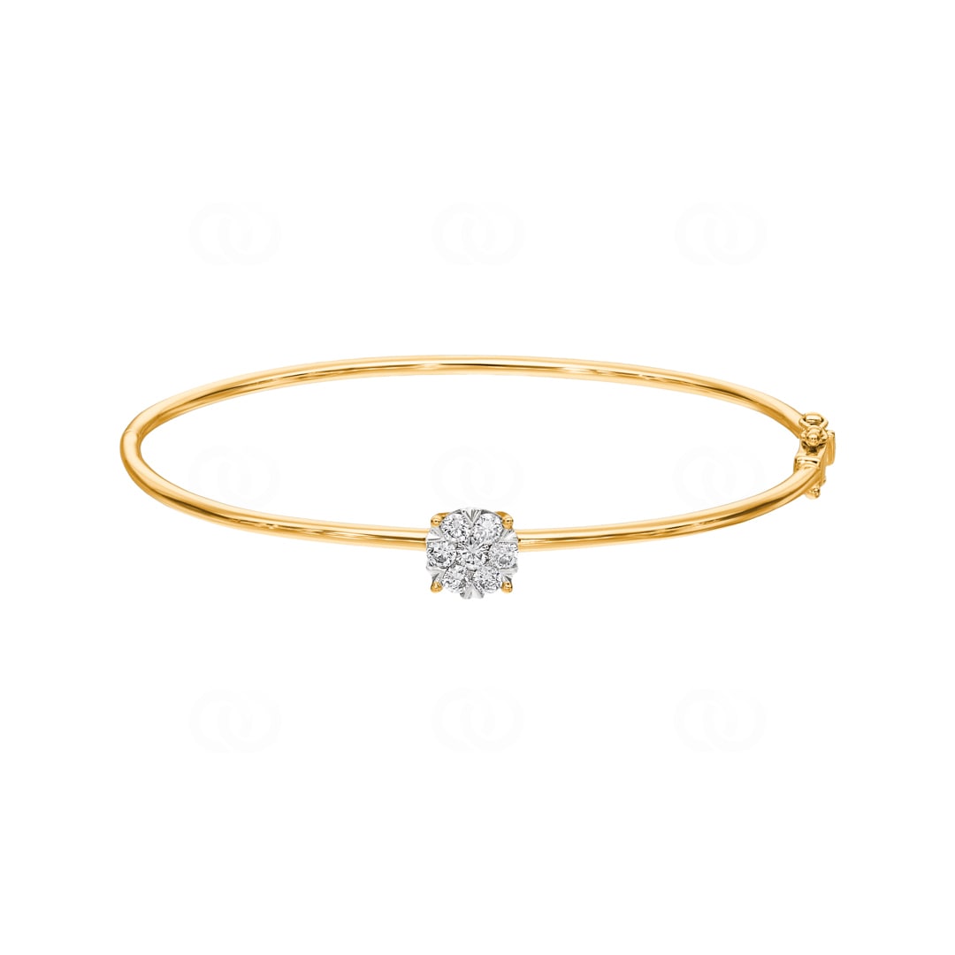 0.50 Karat Diamantarmreif oval 750/18 K Gelbgold