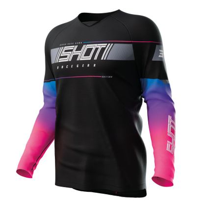 Maillot cross Shot KID - DRAW - INDY - Noir