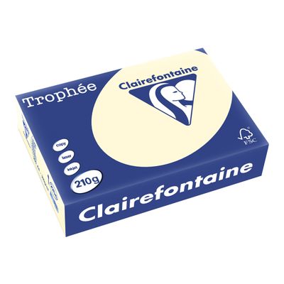 Clairefontaine Trophée - Papier couleur - A4 (210 x 297 mm) - 210 g/m² - Ramette de 250 feuilles - ivoire