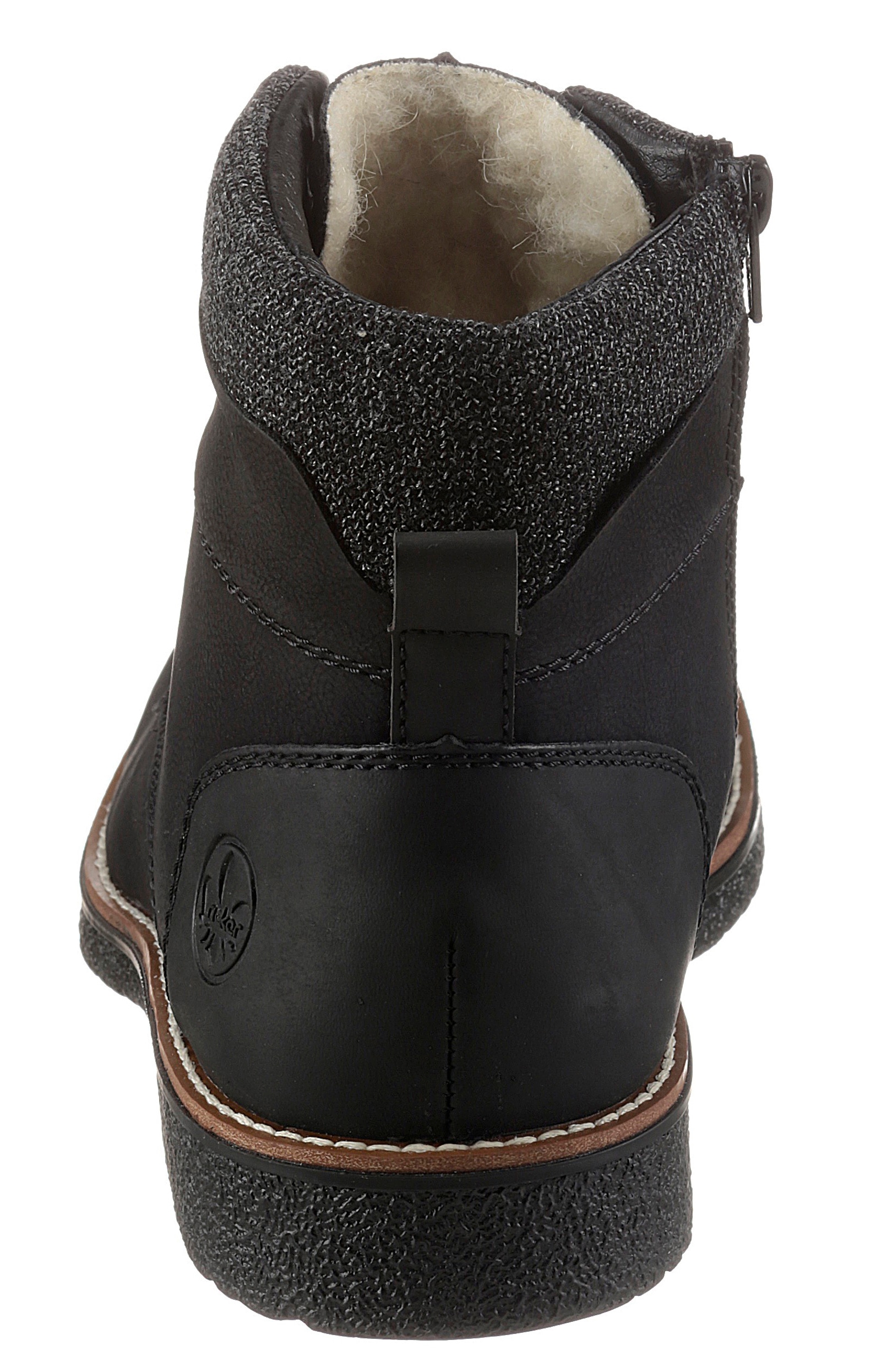 Rieker Schnürstiefelette  mit wärmendem Schurwollfutter