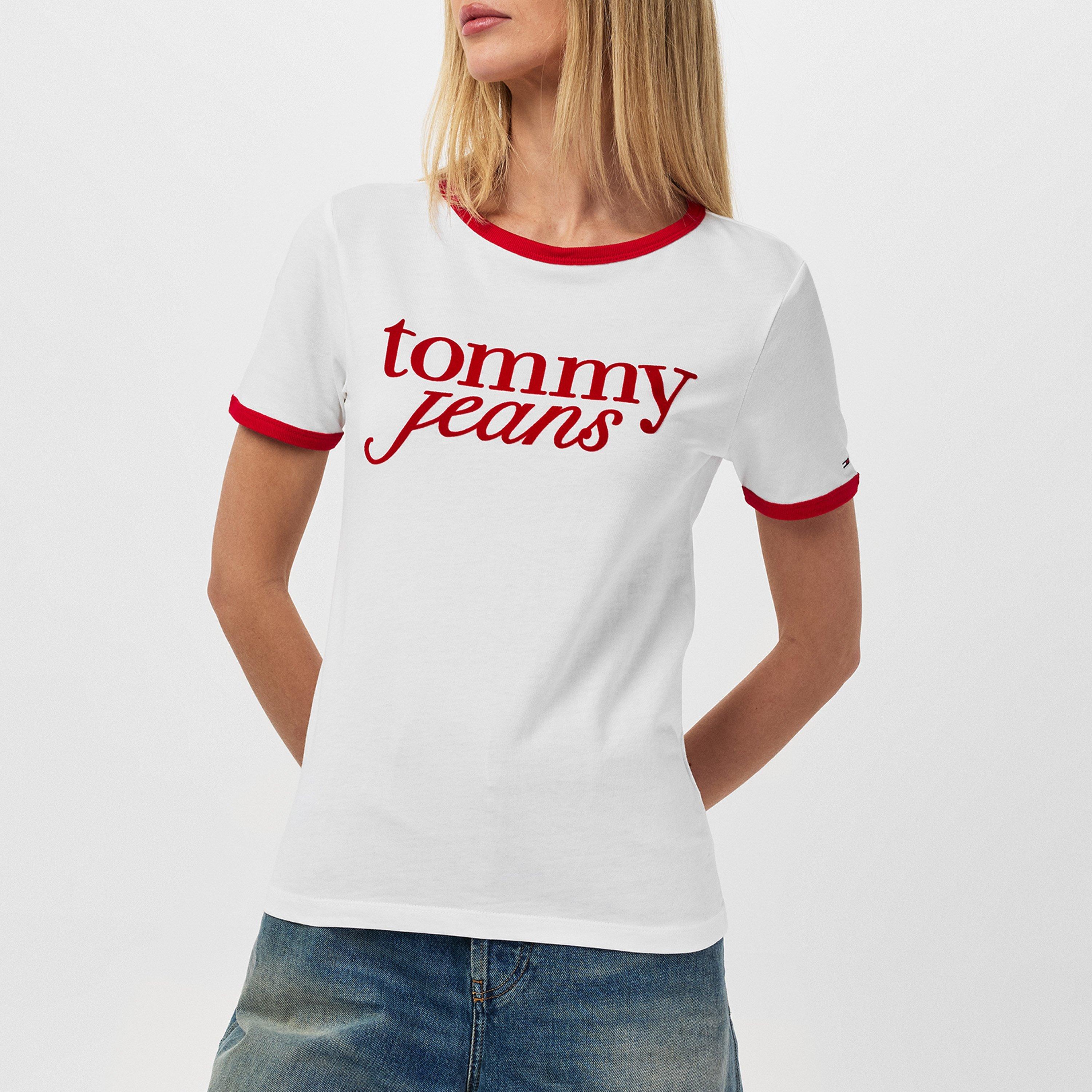 Tommy Jeans Script Ringer T Shirt