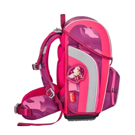 Scout Schulranzen-Set Genius DIN Pink Horse mit Sporttasche, 4-teilig