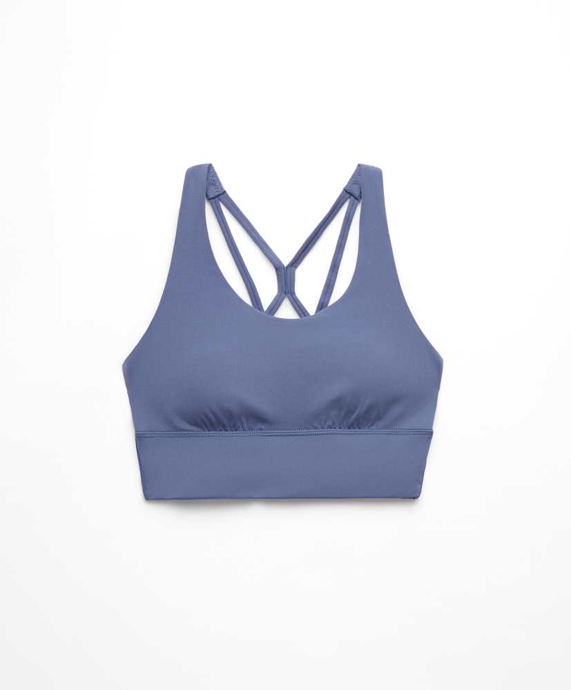 Sutiã esportivo com suporte médio para os seios.