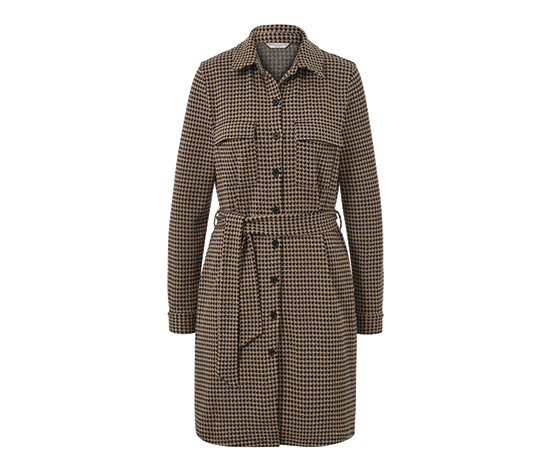 Sweatkleid mit Hahnentritt-Jacquard