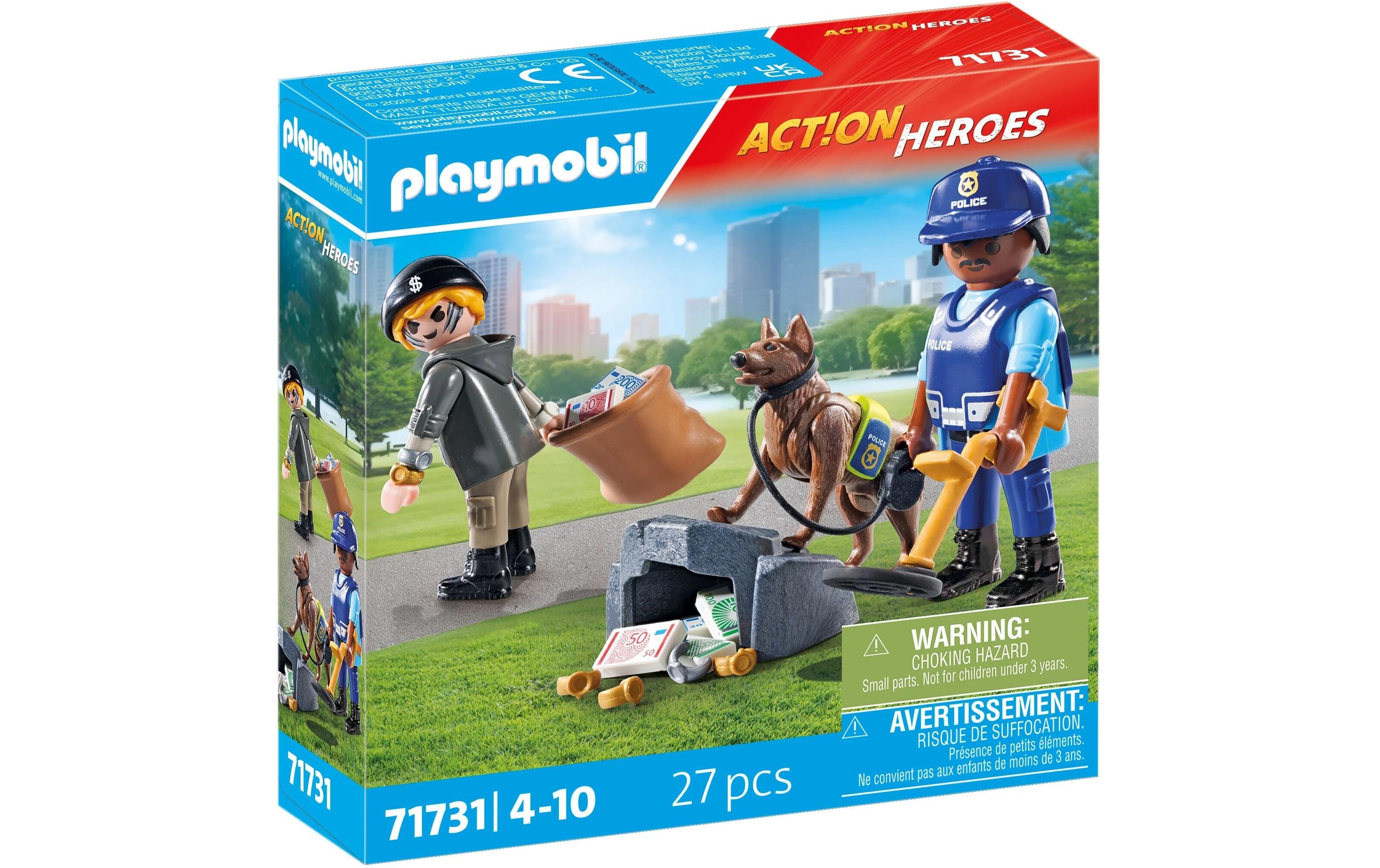 Action Heroes Spurensuche mit Hund 71731Spielfiguren-Set