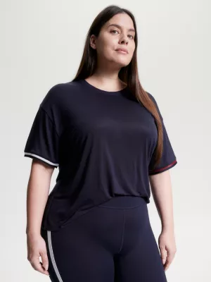 Camiseta Curve Sport com Fita Contrastante e Corte Relaxado