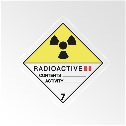 Panneau de transport - Matières radioactives catégorie II