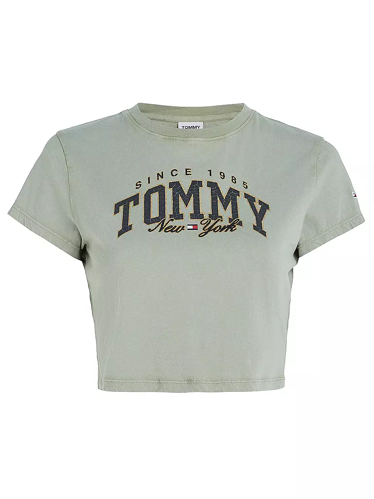 TOMMY JEANS T-Shirt Cropped Fit grau