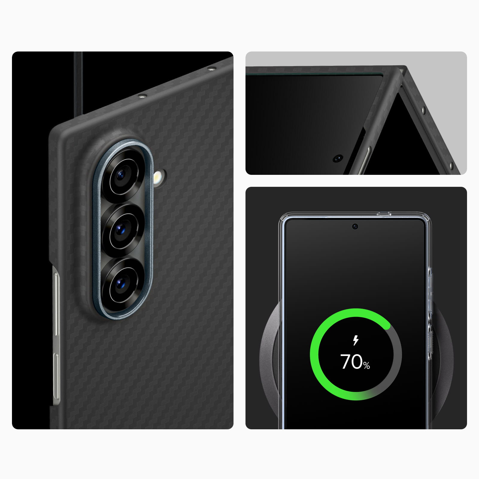 Samsung Galaxy Z Fold7 Air Skin Aramid Schutzhülle (ACS09555) - Schwarz