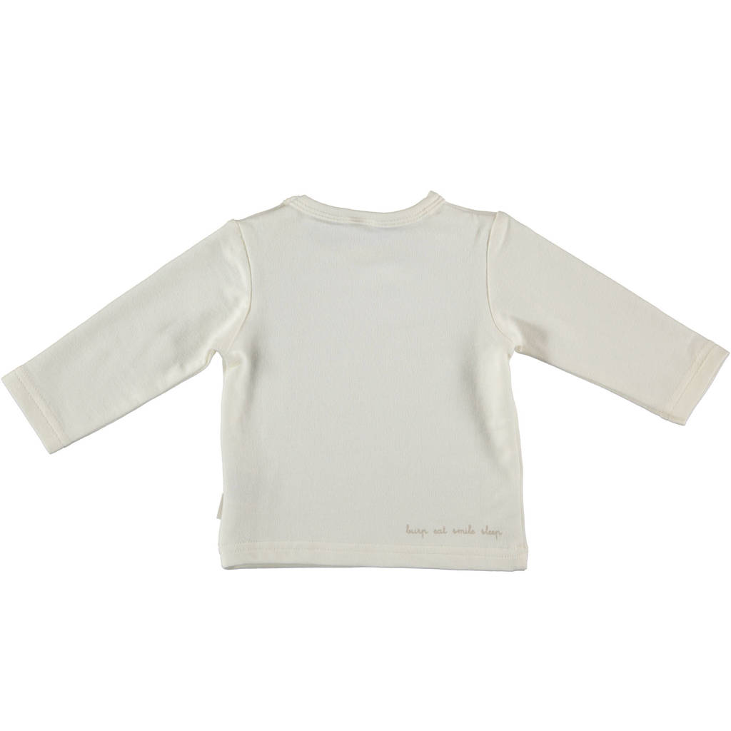 BESS baby longsleeve met printopdruk ecru