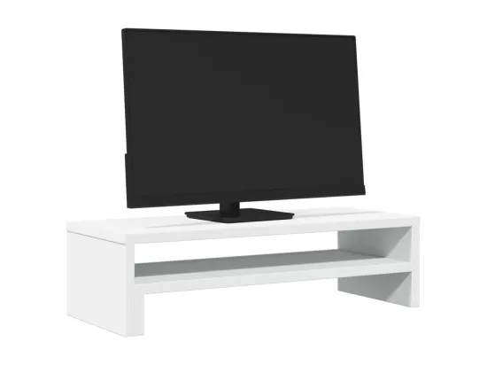 Support de moniteur blanc 54x22x15 cm bois d'ingénierie