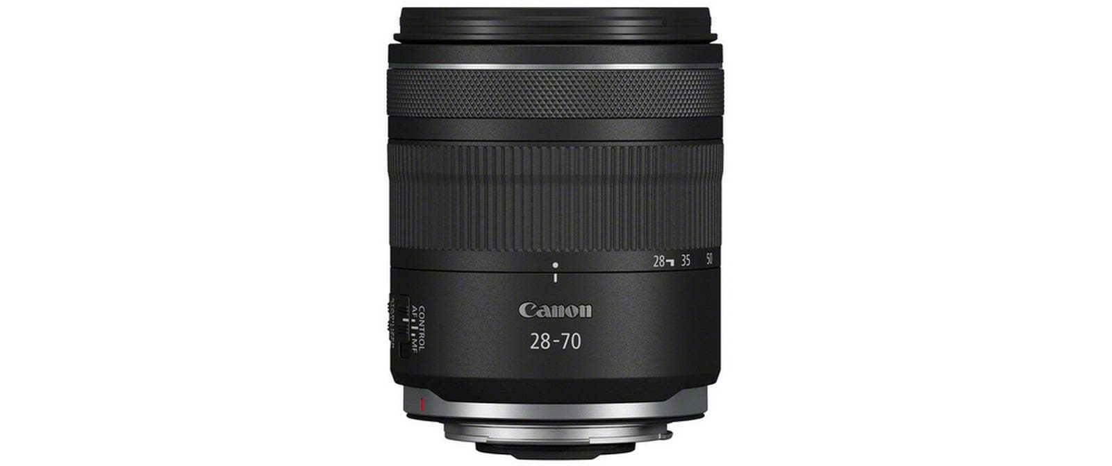 Zoomobjektiv RF 28-70 mm f / 2.8 IS STM Canon RF<br>Zoomobjektiv mit Vollformat-Bildkreis, optischem Bildstabilisator und Witterungsschutzschutz