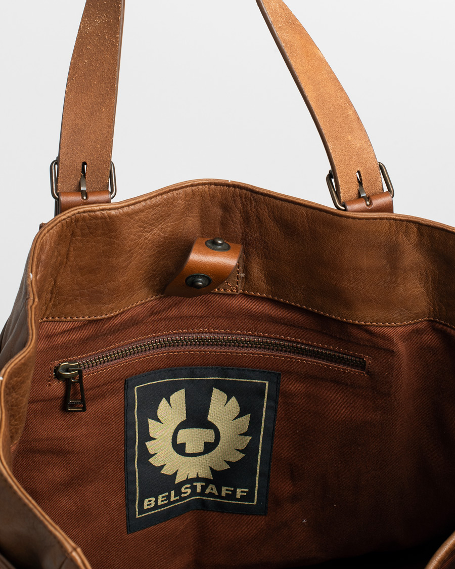 Belstaff Touring Leather Tote Bag Cognac