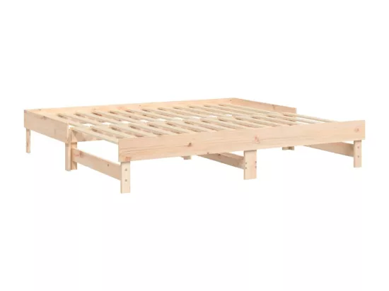 Lit coulissant 2x(75x190) cm Bois de pin massif