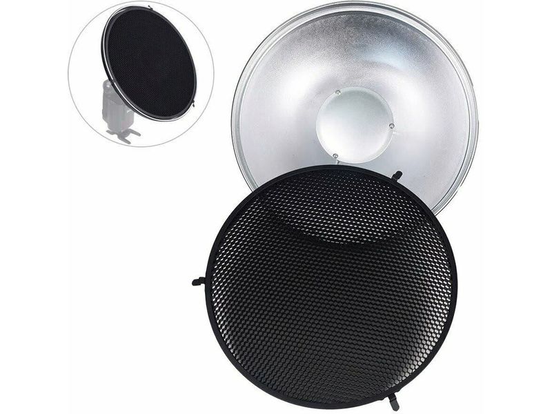 Godox Beauty Dish AD-S3/S4 Honeycomb Beauty Dish für AD200/ Beauty Dish für Godox WITSTRO AD200/AD360II Blitz, Wabe, Diffusor inklusive