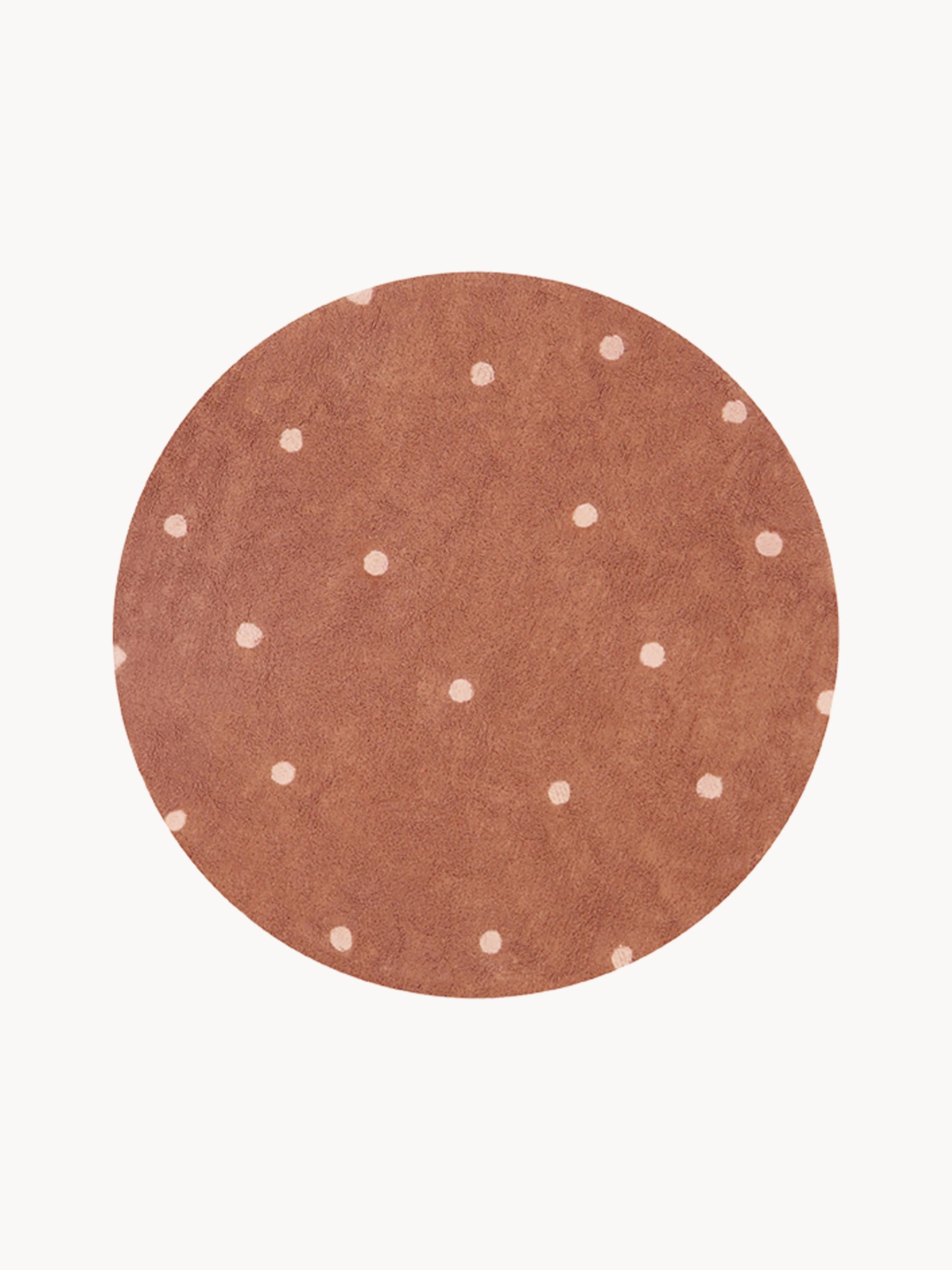 Handgetuft rond vloerkleed Dot met hoog-laag effect, wasbaar