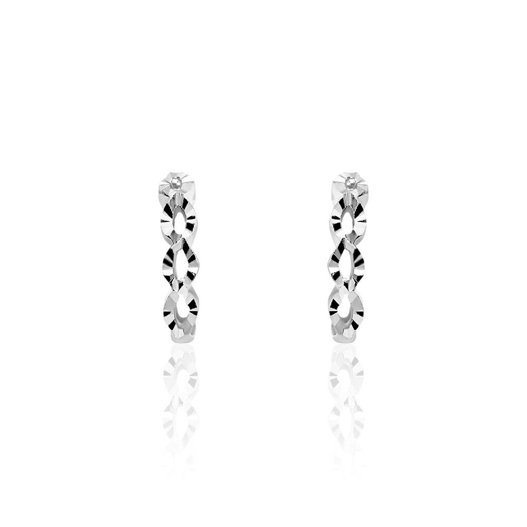 Créoles Kezya Argent Blanc