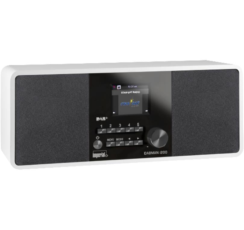 Internet Radio Dabman i200 Weiss<br>Kompaktes Digital- und Internetradio