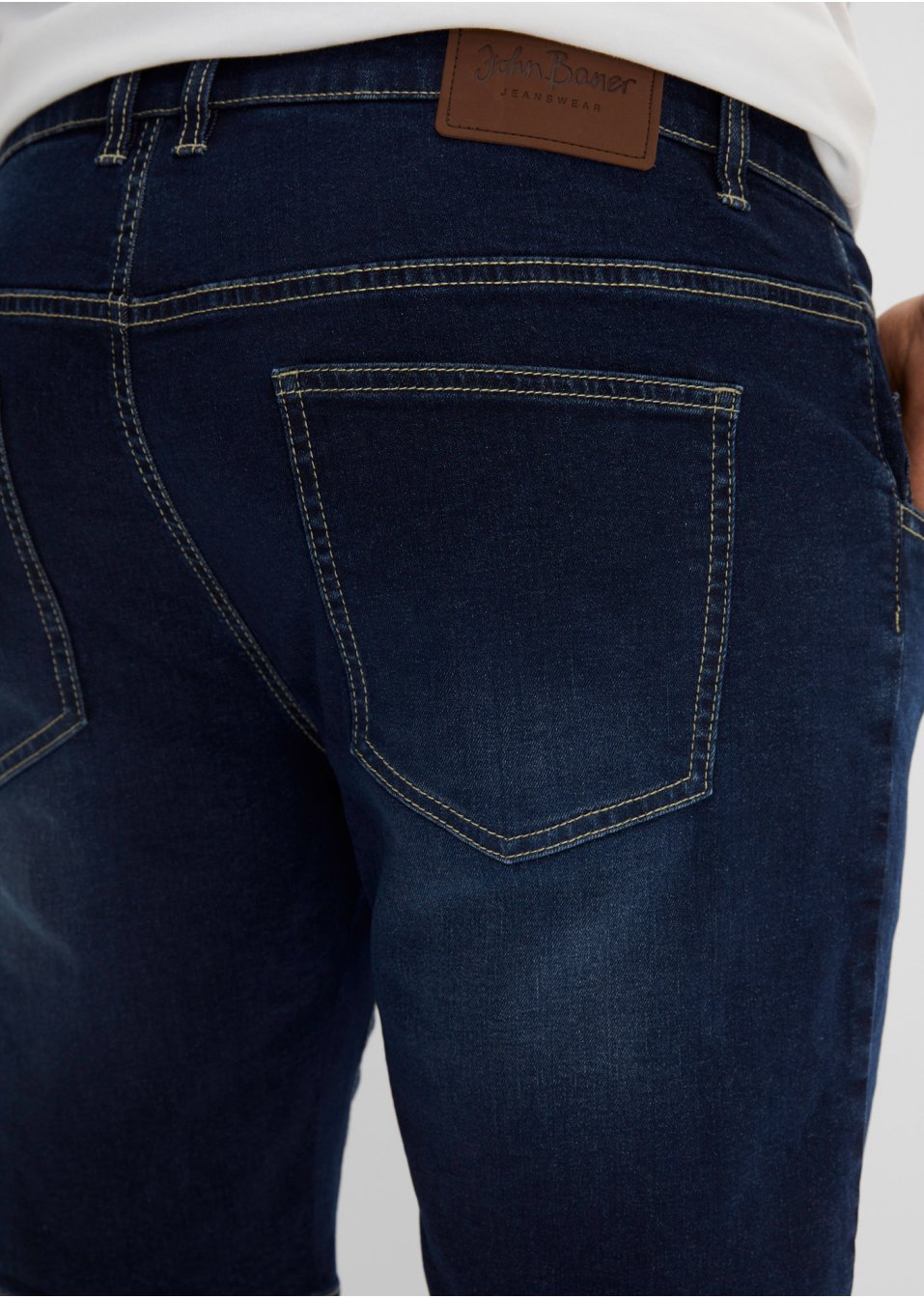 Bermuda en jean extensible, Regular Fit