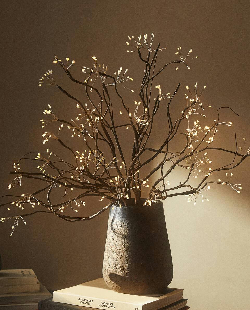 Galho de Natal decorativo com LED