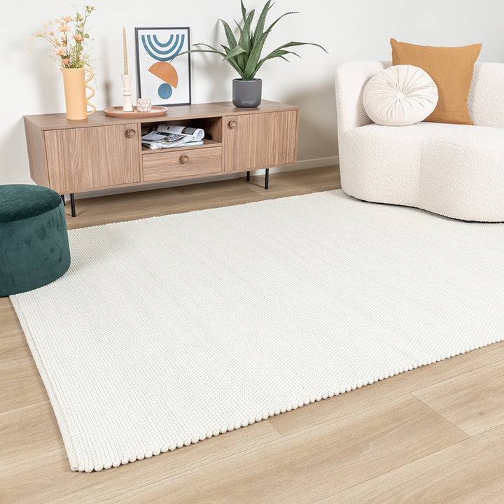 Wollen vloerkleed Wise - Wit