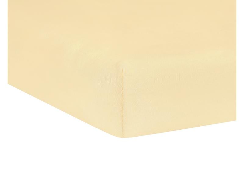 Julius Zöllner Fix-Leintuch Jersey Banana 70 x 140 cm Spannbetttuch für Kinderbett