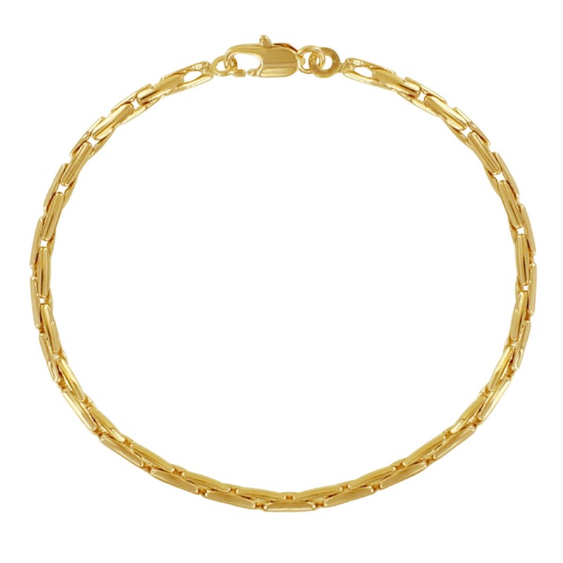 Bracelet Plaqué Or Mailles Grain de Riz