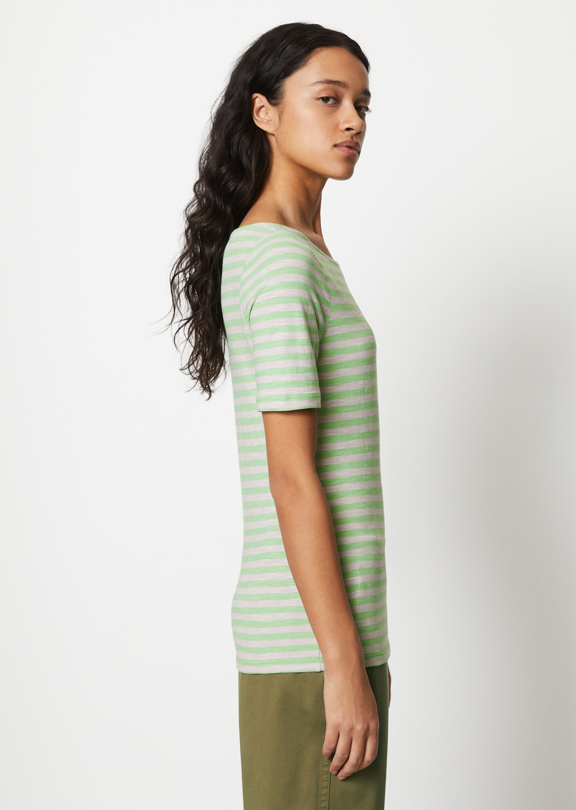 Gestreiftes T-Shirt slim aus Organic Cotton-Jersey
