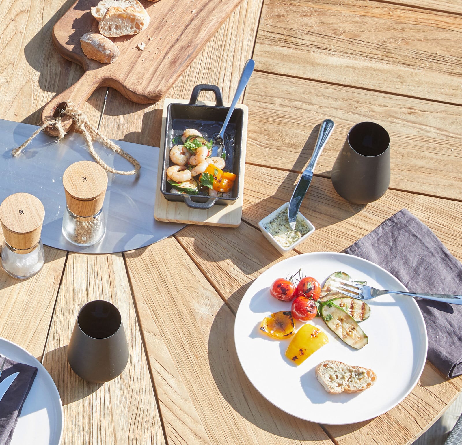KÜCHENPROFI Servierpfanne BBQ 2-teilig schwarz/ braun