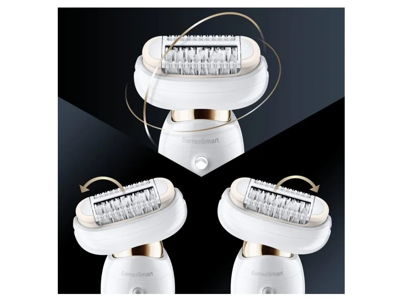 Braun Silk-épil 9 Flex 9-030 3D, Lyserød, Hvid, 40 pincetter, MicroGrip, Armhule, Bikini, 0,5 mm, Batteri