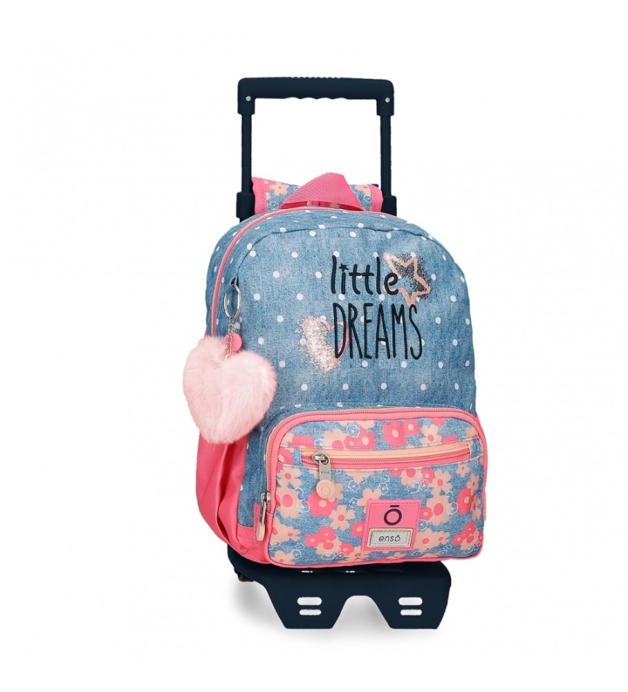 Enso Mochila Little Dreams 28 cm con carro rosa