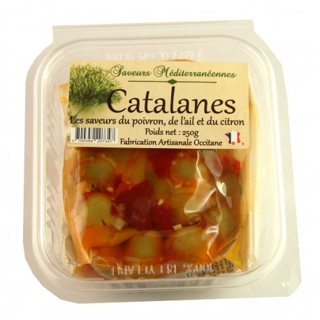 Saveur Méditerranéenne - Olives Vertes à la Catalane 175g