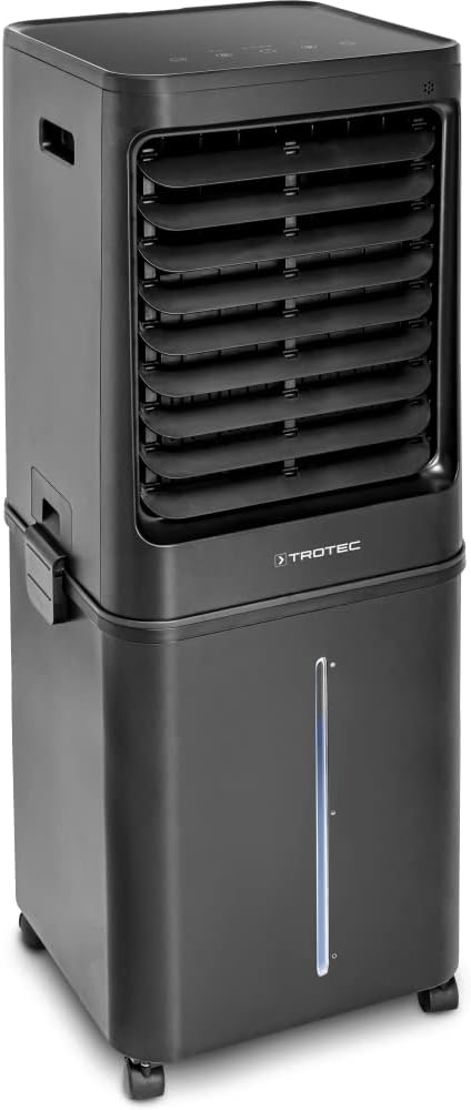 TROTEC Aircooler PAE 80 mobiler Luftkühler, 4-in-1 Luftkühler, Luftbefeuchter, Luftreiniger und Ventilator, 60 l Tank, 2,8 l/h Verdunstungsleistung, 4 Gebläsestufen, Timer, Nachtmodus