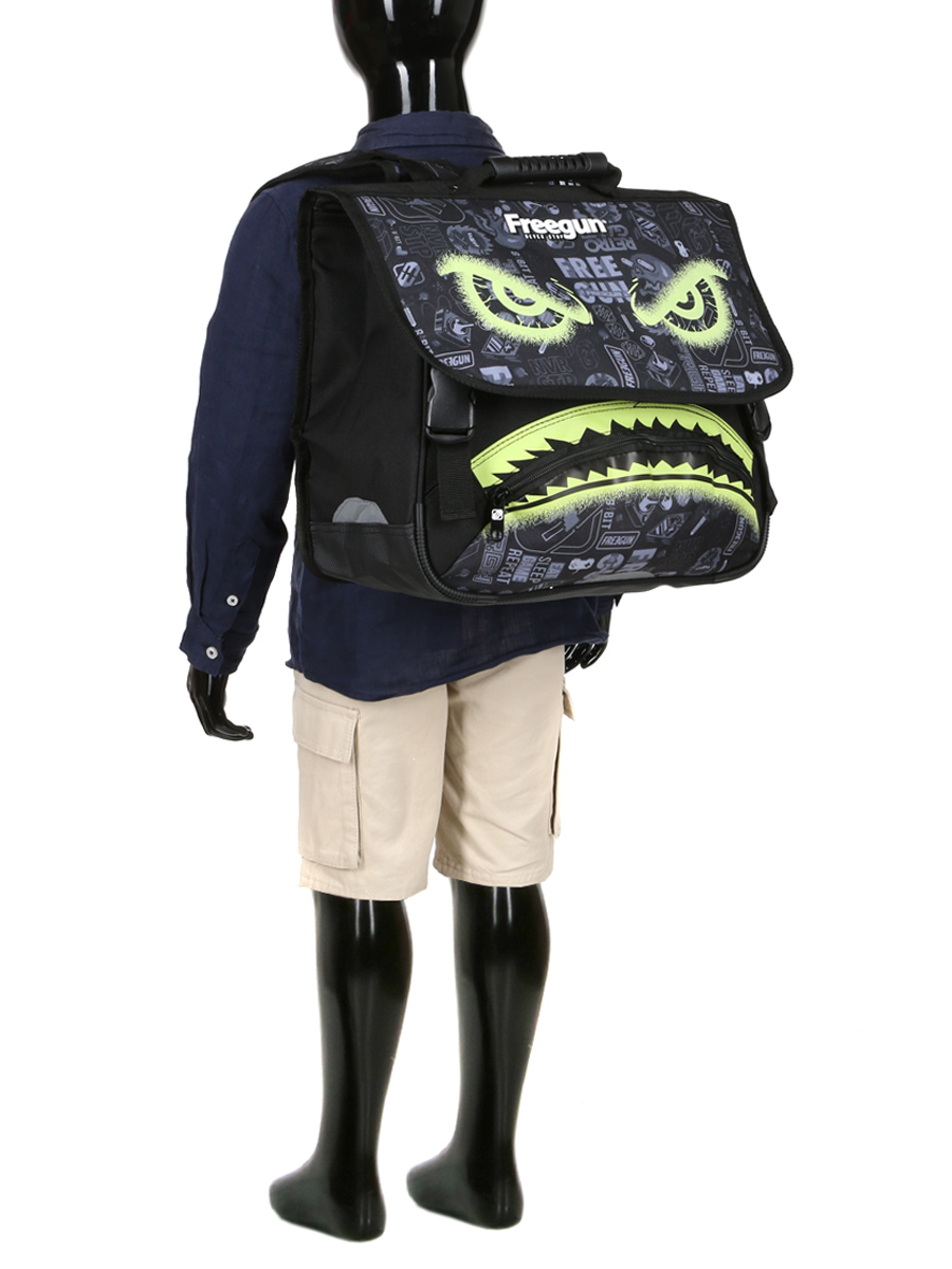Cartable Freegun Monster Fluo 38 cm