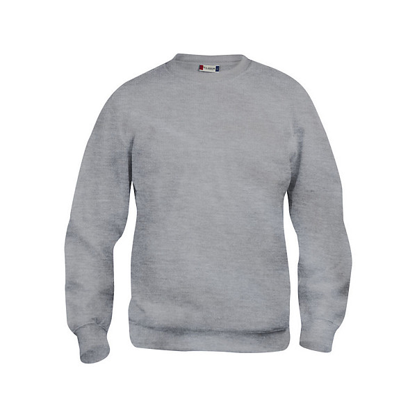 CLIQUE Sweat basic col rd Gris Chiné L