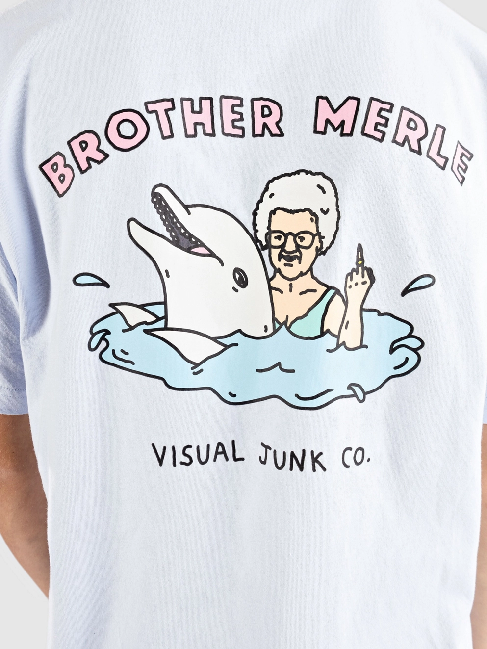 Brother Merle Dolphin T-Shirt powder blue