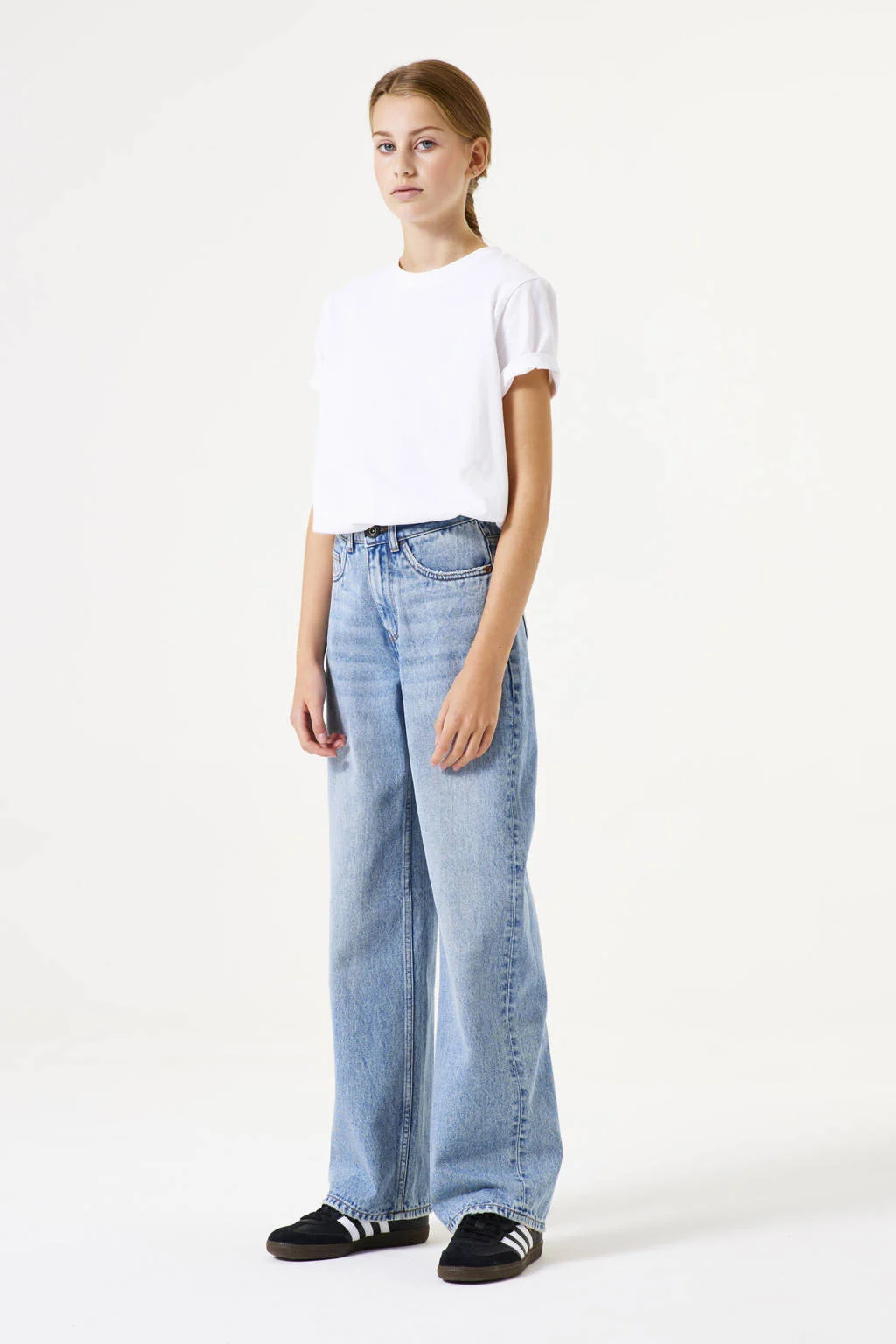 Garcia high waist straight leg jeans medium blue denim